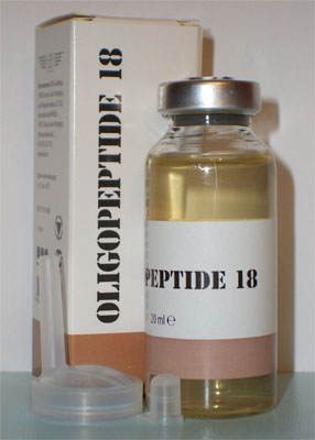 Компания «ННПЦТО» : Олигопептид 18 (OLIGOPEPTIDE 18) применяется для омоложения и восстановления мышечной системы. Рекомендуется при занятиях спортом (флакон 20 мл)